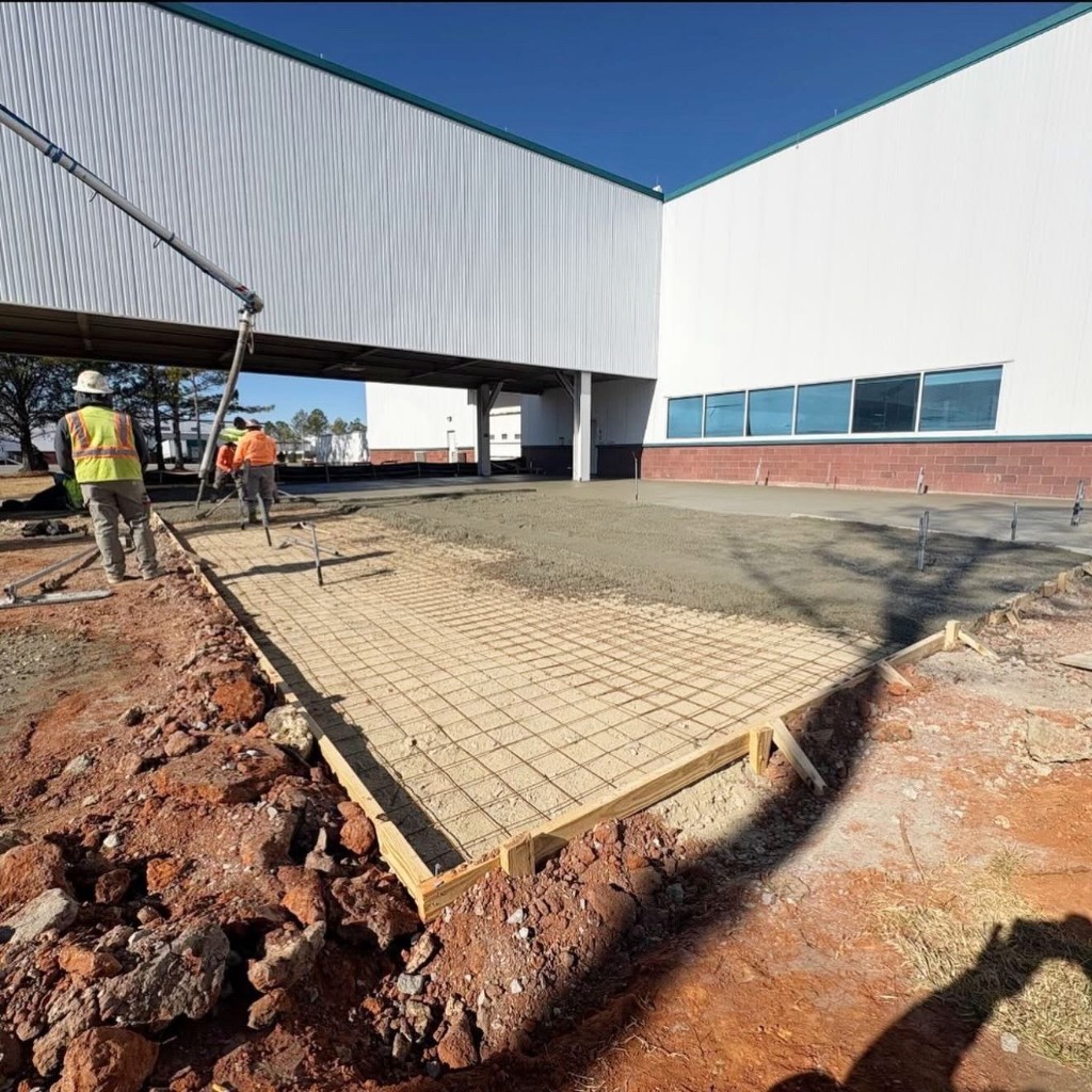 Commercial concrete pour